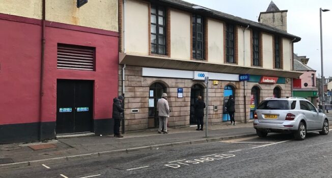 Shepherd markets former banking hall in prominent town centre location in Saltcoats as retail or office premises for lease