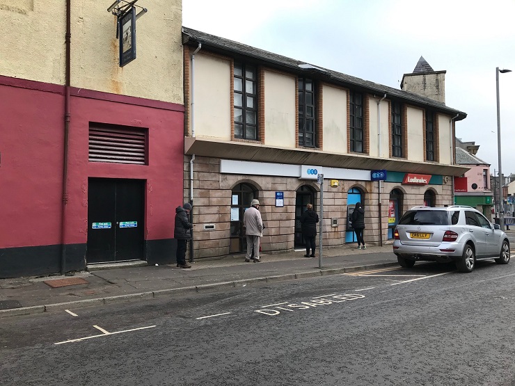 Shepherd markets former banking hall in prominent town centre location in Saltcoats as retail or office premises for lease