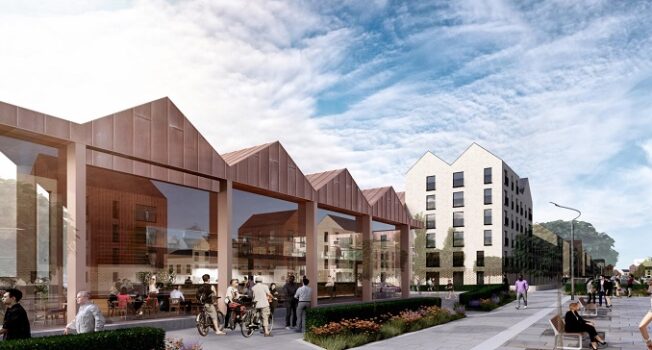 Shepherd markets commercial development plot within landmark Sighthill regeneration NorthBridge residential development for lease or sale