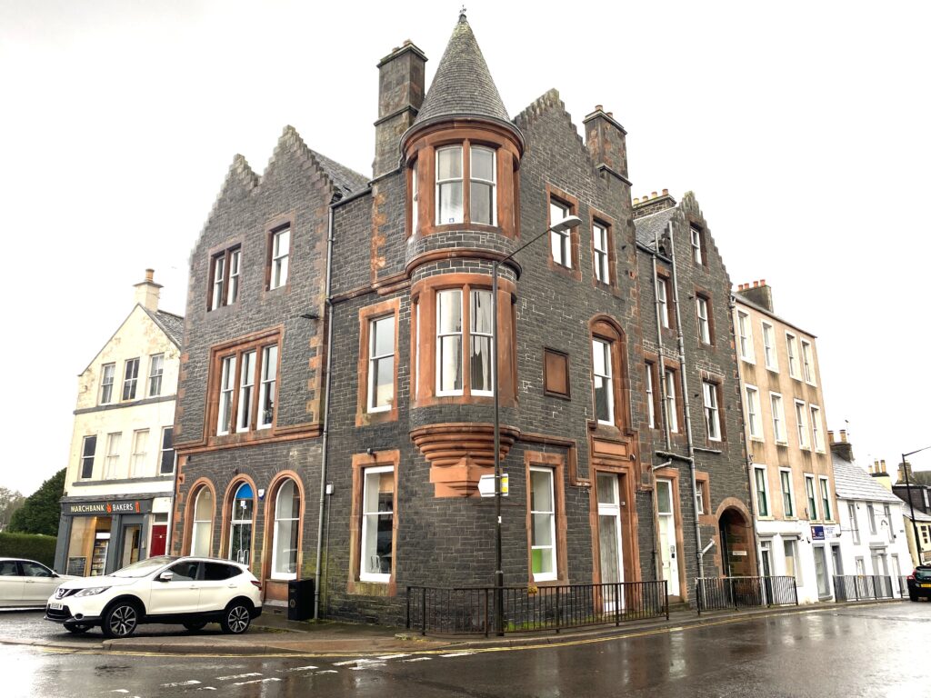 Shepherd Chartered Surveyors has brought to market the Old Bank Building in Moffat for sale as a mixed-use investment.