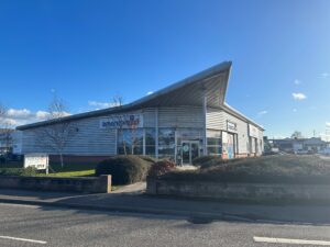Shepherd markets former American Golf showroom in prime corner site location in Inverness for lease