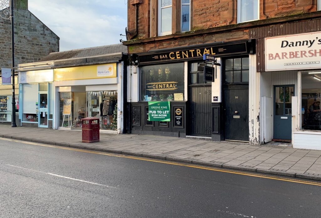 Shepherd Chartered Surveyors is bringing to market Central Bar in Prestwick for sale or lease.