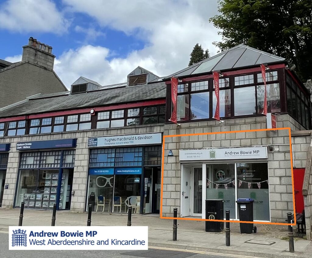 Andrew Bowie MP, Unit 6 , 75 High Street, Banchory, Kincardineshire