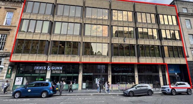 Upper floors of prime Glasgow city centre office set to go under the hammer