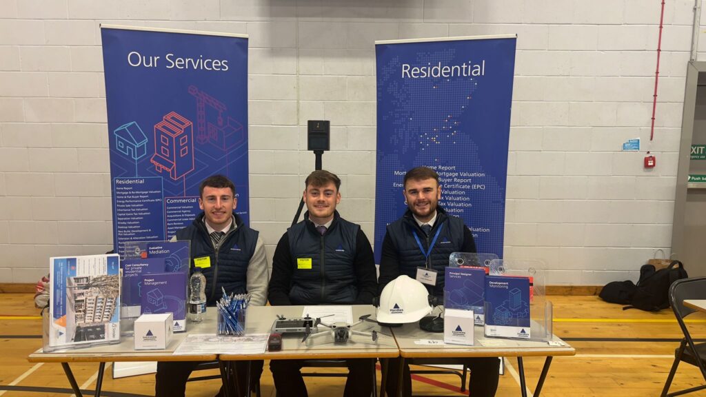 Representatives from sister chartered surveyors Shepherd and Hardies presented the attractions of the surveying profession to eager pupils at St Mungo’s Academy Careers Fair in Glasgow’s east end last week.